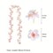 11.8 ft Artificial Cherry Blossom Vines Fake Spring Flowers Hanging Silk Sakura Flower Garland for Wedding Party Decor, Pink